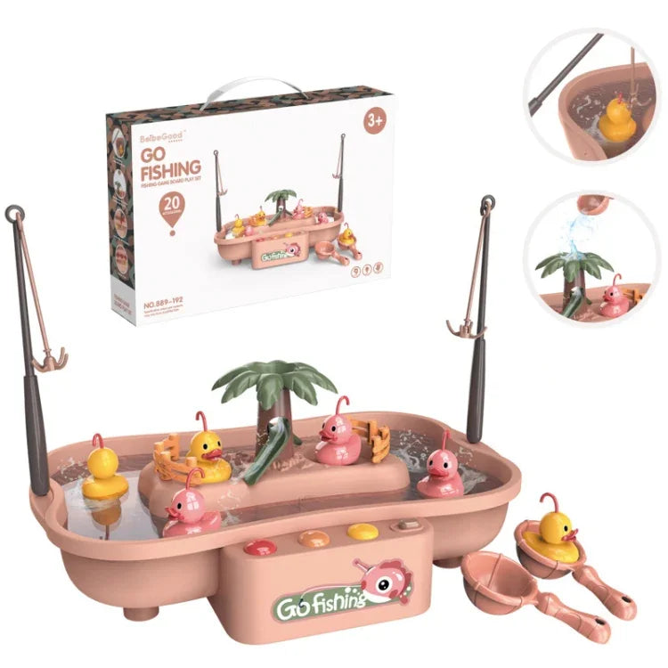 ชุดของเล่นสถานีตกปลาหมุนไฟฟ้าเพื่อการศึกษาสำหรับเด็ก Play House, สีเขียว 6 ตัวเป็ด, สีชมพู 6 ตัวเป็ด, สีเขียว 3 ปลา 3 เป็ด, สีชมพู 3 ปลา 3 เป็ด