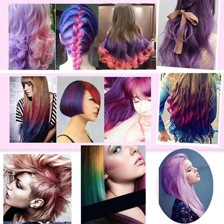 สีผมชั่วคราวแบบใช้ครั้งเดียว ย้อมผมไม่เป็นพิษ ครีมย้อมผม DIY มาสคาร่าย้อมผม