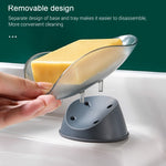 Toilet Drain Soap Box No Perforation Shelf, Blue, Light Pink, Grey
