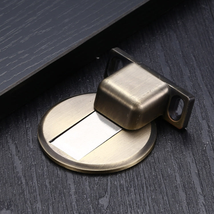 Zinc Alloy Non-Perforated Suction Silent Strong Magnetic Door Stopper, Red Ancient, Brushed Steel, Black, White, Yellow, Bright Gold, Bronze