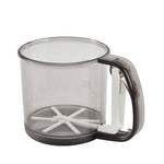 Convenient Hand-Held Flour Sieve Icing Sugar Sieve Baking Tool, Translucent Brown