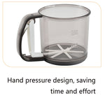 Convenient Hand-Held Flour Sieve Icing Sugar Sieve Baking Tool, Translucent Brown