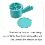 Convenient Hand-Held Semi-Automatic Four Sieve Baking Tool, Blue, Orange, White, Pink