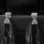 3 PCS Car Rear Seat Hooks Car Seats Multi-Function Diamond-Studded Hooks, White Diamond, Colorful Diamond, Black Diamond, Emerald, Gray Diamond, Pink Diamond, Red Diamond