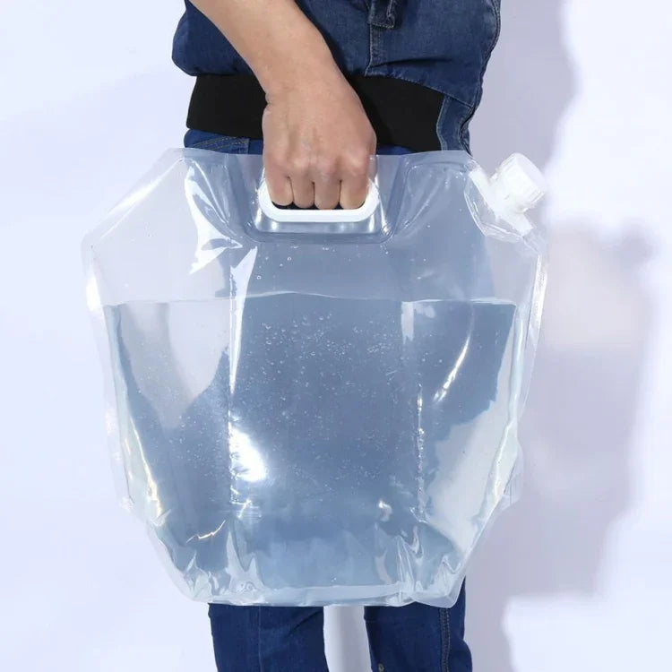 Foldable Water Bag Outdoor Sports Camping Hiking Storge Water Bucket Picnic Water Container Lifting Carrier Water Bag, 5L, 10L, 15L