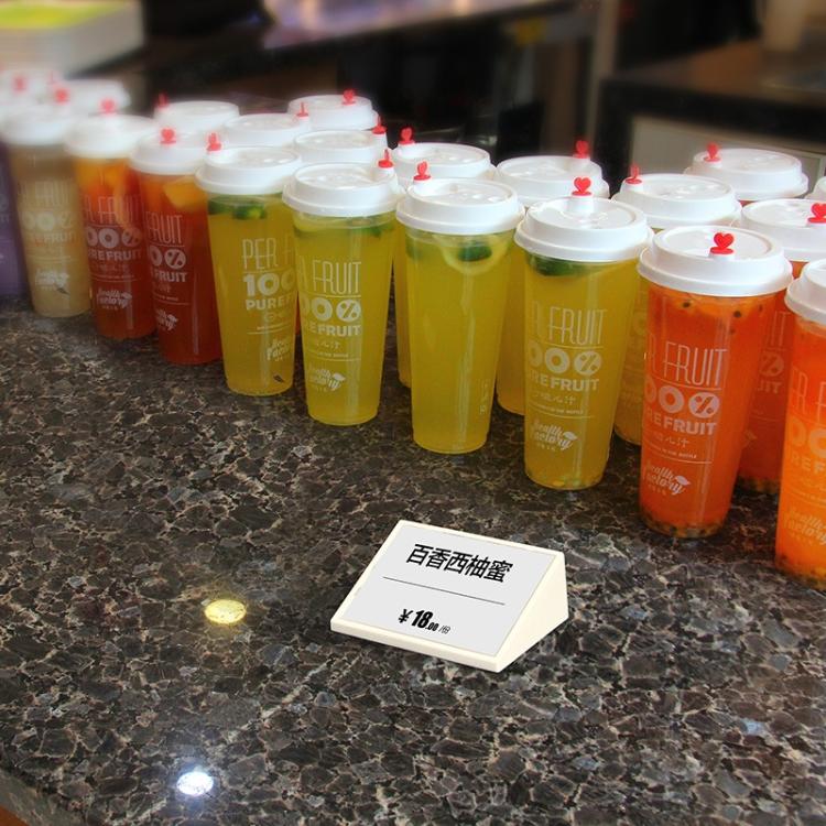 Acrylic Triangle Price Tag Student Desk Seat Board (White), 7.4x10.5cm (White), 7.4x5.3cm (Black), 7.4x10.5cm (Black)