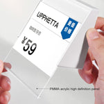 Acrylic Triangle Price Tag Student Desk Seat Board (White), 7.4x10.5cm (White), 7.4x5.3cm (Black), 7.4x10.5cm (Black)