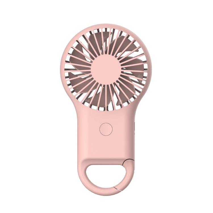 พัดลมพกพาขนาดเล็กแบบถือในมือ ชาร์จได้ พัดลม USB สำหรับใช้กลางแจ้ง พร้อมไฟ 7 สี, สีชมพู, สีเขียวทหาร, สีส้ม