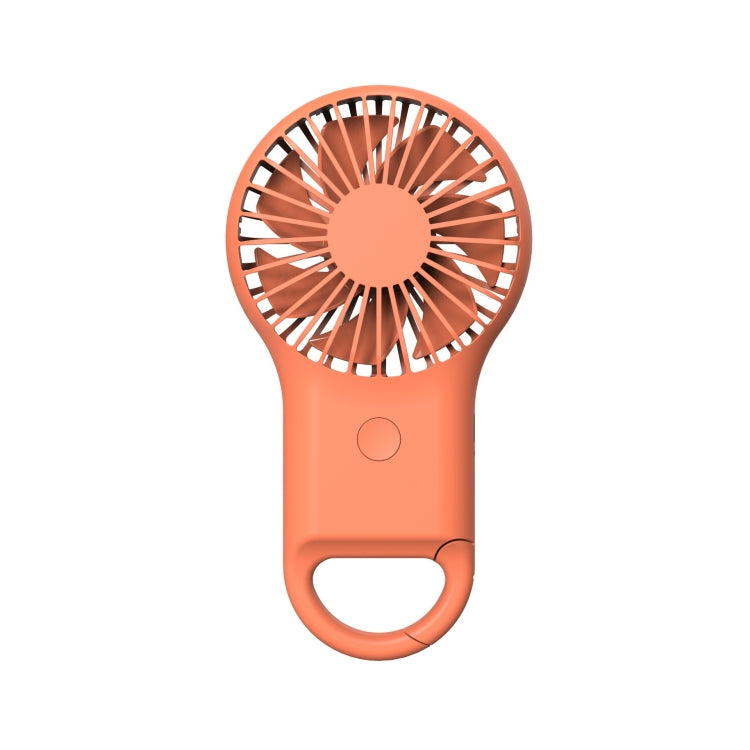 พัดลมพกพาขนาดเล็กแบบถือในมือ ชาร์จได้ พัดลม USB สำหรับใช้กลางแจ้ง พร้อมไฟ 7 สี, สีชมพู, สีเขียวทหาร, สีส้ม