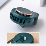 พัดลมคอแขวน USB H3 Mini Lazy สำหรับนักเรียน พัดลมสามเหลี่ยมไร้ใบพัด ใช้กลางแจ้ง, สีขาว, สีชมพู, สีเขียวทหาร