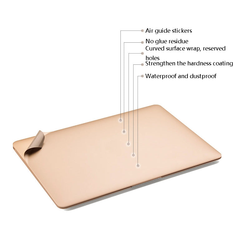 สติกเกอร์ป้องกันตัวเครื่องแล็ปท็อป JRC สำหรับ MacBook Air 11.6 นิ้ว A1370 / A1465, สำหรับ MacBook Air 13.3 นิ้ว A1466 (2012 - 2017), สำหรับ MacBook Pro Retina 13.3 นิ้ว A1425 / A1502, สำหรับ MacBook Pro Retina 15.4 นิ้ว A1398