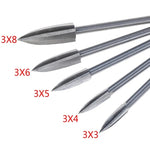 5 PCS / Set Woodworking White Steel Pointed Three-Blade Engraving Milling Cutter Electric Engraving Knife, Engraving Knife