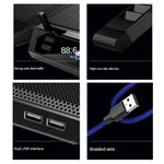 ฐานระบายความร้อนโน้ตบุ๊ก COOLCOLD RGB พร้อมพัดลม 6 ตัว ปรับความเร็วได้ 5V รุ่นสีสัน, รุ่นสัมผัส 5V 12 Symphony