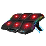ฐานระบายความร้อนโน้ตบุ๊ก COOLCOLD RGB พร้อมพัดลม 6 ตัว ปรับความเร็วได้ 5V รุ่นสีสัน, รุ่นสัมผัส 5V 12 Symphony