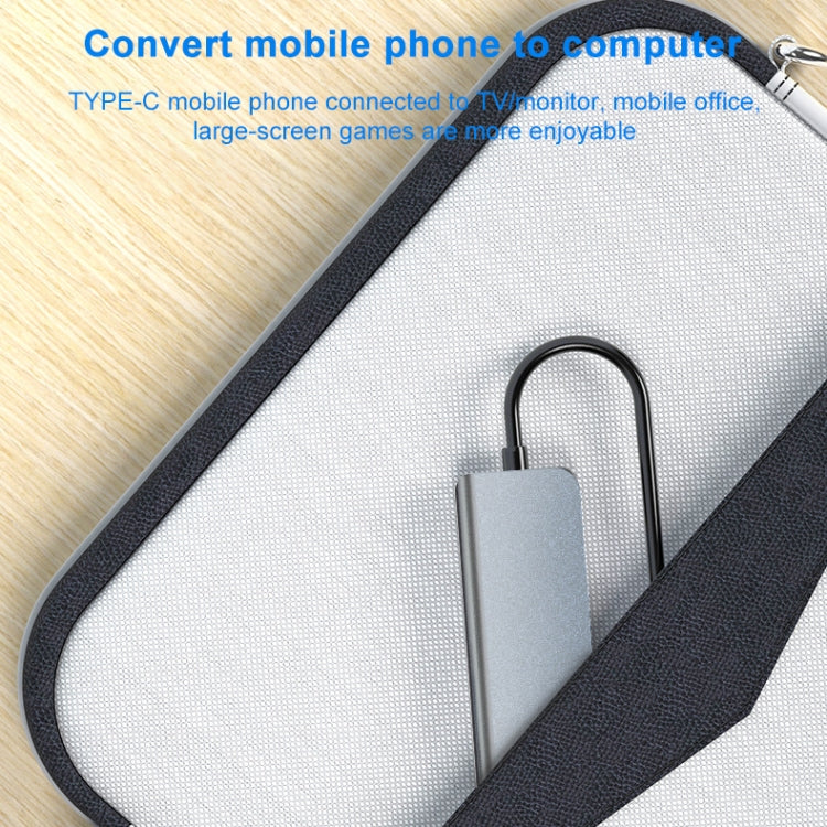 สถานีเชื่อมต่อ HUB อเนกประสงค์ 6-in-1 USB-C / Type-C เป็น 4K HDMI + ช่องใส่การ์ด SD / TF + ชาร์จ PD USB-C / Type-C + 2 พอร์ต USB 3.0, 6-in-1