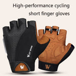 ถุงมือขี่มอเตอร์ไซค์ WEST BIKING YP0211196 ครึ่งนิ้ว กันกระแทก กันลื่น อุปกรณ์ขี่, S, M, L, XL