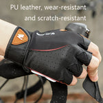 ถุงมือขี่มอเตอร์ไซค์ WEST BIKING YP0211196 ครึ่งนิ้ว กันกระแทก กันลื่น อุปกรณ์ขี่, S, M, L, XL