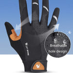 ถุงมือขี่มอเตอร์ไซค์ WEST BIKING YP0211197 เต็มนิ้ว กันกระแทก กันลื่น อุปกรณ์ขี่, S, M, L, XL