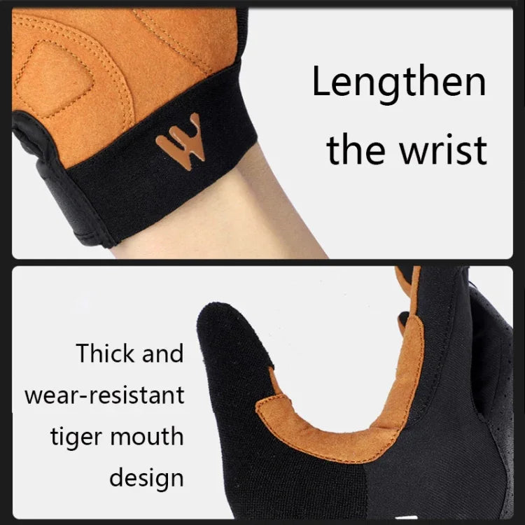 ถุงมือขี่มอเตอร์ไซค์ WEST BIKING YP0211197 เต็มนิ้ว กันกระแทก กันลื่น อุปกรณ์ขี่, S, M, L, XL