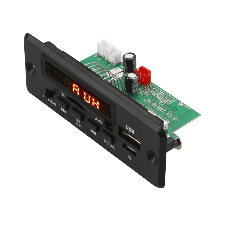 แผงถอดรหัส MP3 พร้อมแอมพลิฟายเออร์และบอร์ดบันทึกเสียง 12V, พร้อมบลูทูธ, แผงถอดรหัส MP3