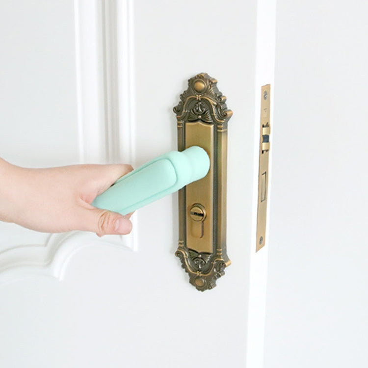 Silicone Door Handle Protector Children Anti-Collision Protector, Creamy-white, Light Green, Pink, Coffee
