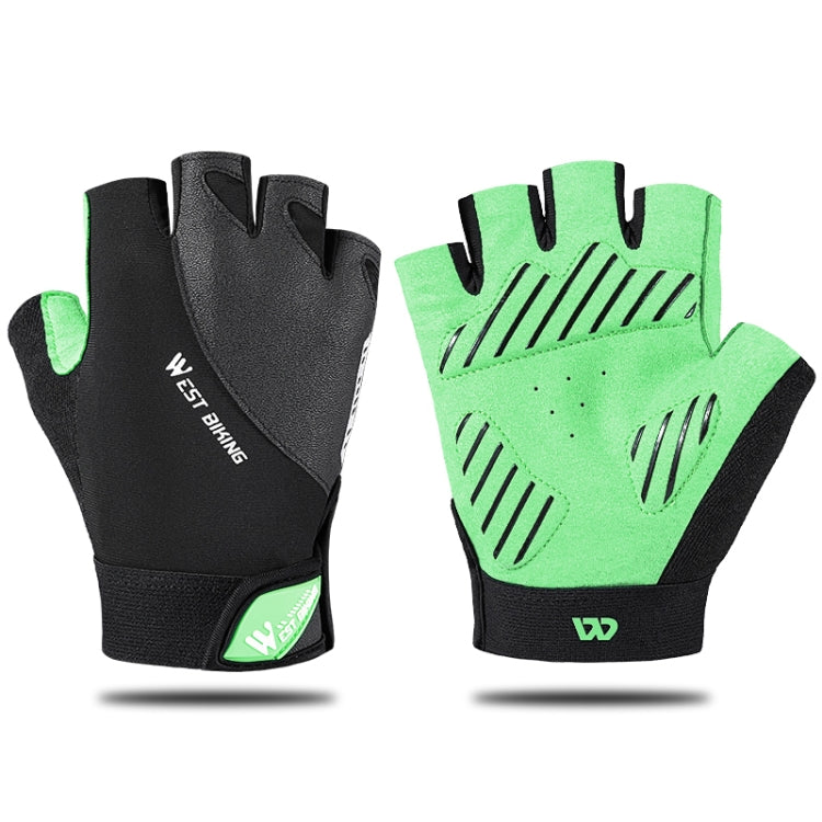 ถุงมือขี่จักรยานเสือภูเขา WEST BIKING YP0211210 ครึ่งนิ้ว ระบายอากาศ กันลื่น อุปกรณ์ขี่, M, L, XL