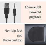ลำโพงเดสก์ท็อปมัลติมีเดีย YEEZE A1 USB2.0 ขนาดเล็ก สำหรับคอมพิวเตอร์โน้ตบุ๊ก, สีขาวน้ำเงิน, ขาวเขียว, ขาวม่วง, ขาวส้ม, ดำน้ำเงิน, ดำเขียว, ดำม่วง, ดำส้ม, ดำชุบทอง, ขาวชุบ, ดำชุบ