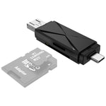 YH-109 เครื่องอ่านการ์ด SD/TF/Type-C/Micro USB/USB สำหรับคอมพิวเตอร์และมือถือ OTG สีขาว ดำ