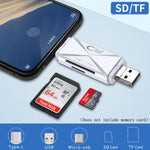 YH-109 เครื่องอ่านการ์ด SD/TF/Type-C/Micro USB/USB สำหรับคอมพิวเตอร์และมือถือ OTG สีขาว ดำ