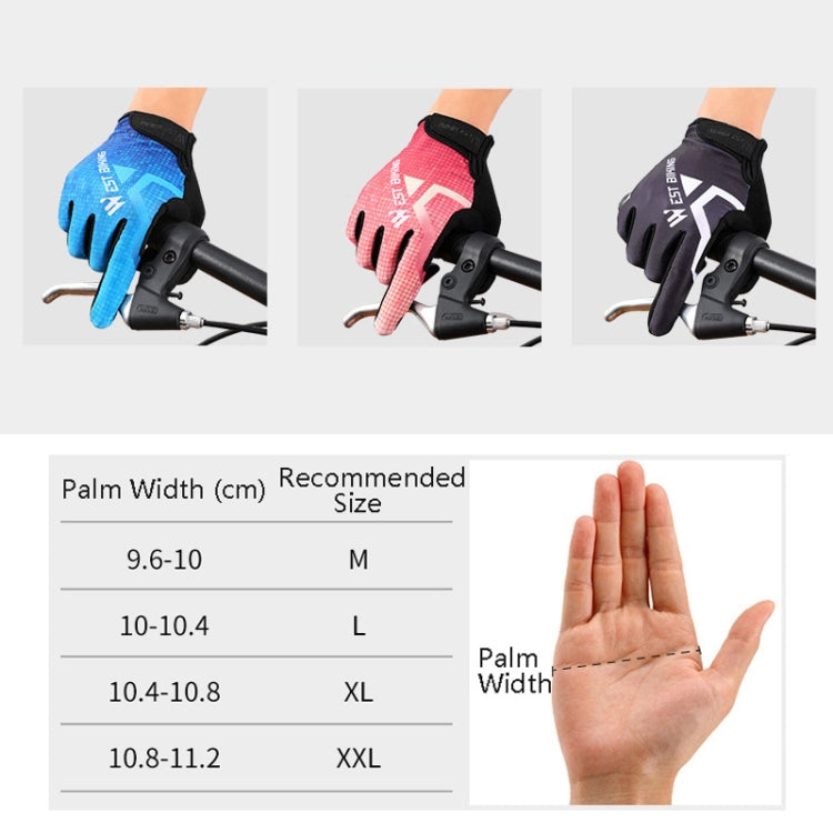 ถุงมือขี่จักรยาน WEST BIKING YP0211216 กันกระแทก รองรับหน้าจอสัมผัส เต็มนิ้ว, M, L, XL, XXL
