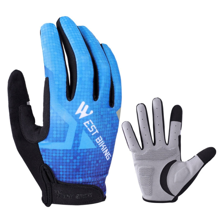ถุงมือขี่จักรยาน WEST BIKING YP0211216 กันกระแทก รองรับหน้าจอสัมผัส เต็มนิ้ว, M, L, XL, XXL