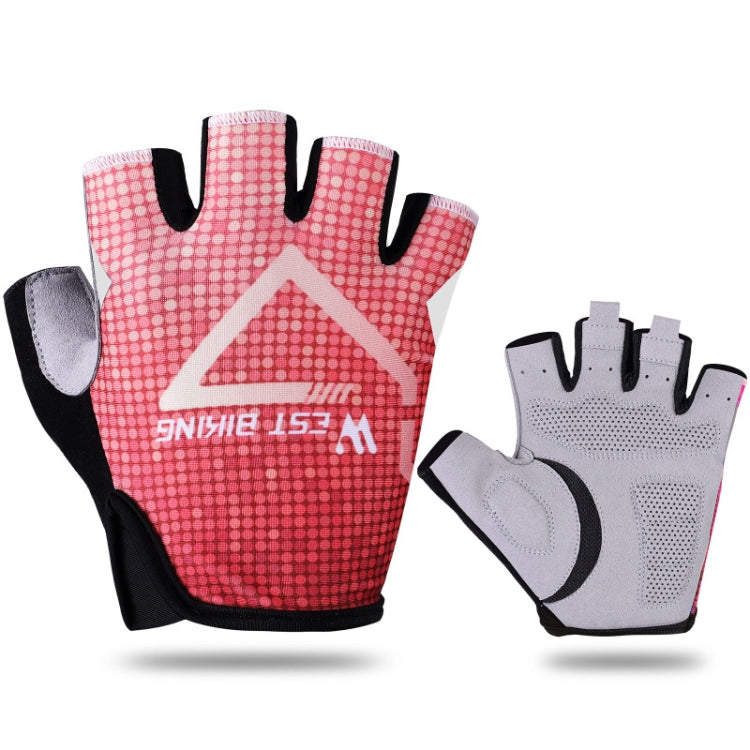 ถุงมือขี่จักรยาน WEST BIKING YP0211215 สำหรับฤดูร้อน ครึ่งนิ้ว ระบายอากาศ ถุงมือขี่จักรยานกลางแจ้ง, M, L, XL, XXL