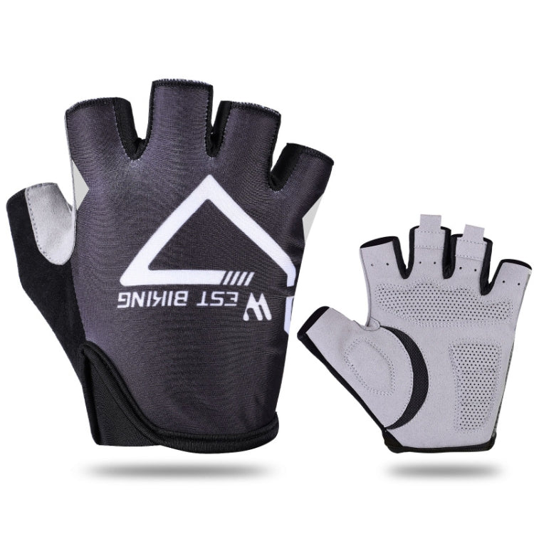 ถุงมือขี่จักรยาน WEST BIKING YP0211215 สำหรับฤดูร้อน ครึ่งนิ้ว ระบายอากาศ ถุงมือขี่จักรยานกลางแจ้ง, M, L, XL, XXL