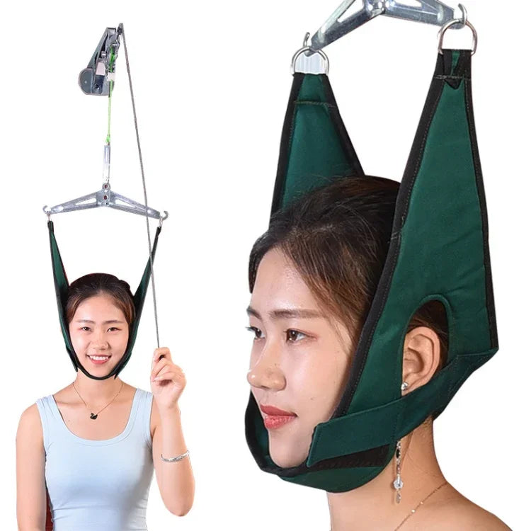 สายรัดดึงกระดูกคอแขวนประตู เครื่องดึงกระดูกคอใช้ในบ้าน สีเทา สีเขียว