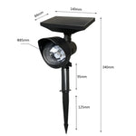 โคมไฟโปรเจคเตอร์หมุนพลังงานแสงอาทิตย์สีสันสดใสสำหรับสนามหญ้าสวน หมุน RGB อัปเกรด