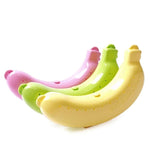 กล่องป้องกันกล้วยผลไม้ 3 สี น่ารัก 2 ชิ้น กล่องเก็บอาหารกลางวันสำหรับเด็ก