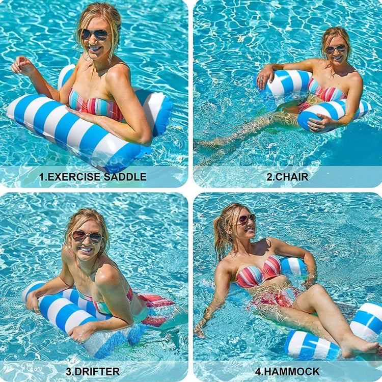 เปลลม PVC สำหรับผู้ใหญ่ ว่ายน้ำลอยน้ำ ขนาด 120 x 70 ซม. ลายทางสีฟ้าอ่อน, สีชมพูแดง, สีเหลือง, สีเขียว, สีส้ม, สีน้ำเงินเข้ม, สีเหลือง+น้ำเงิน, สีเขียว+น้ำเงิน