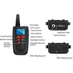 PaiPaitek PD526V-2 1 ใน 2 ความเร็ว 100 การสั่นสะเทือนควบคุมเสียง รีโมทคอนโทรล อุปกรณ์ฝึกสุนัข ปลอกคอกันเห่าอิเล็กทรอนิกส์, PD526V-2