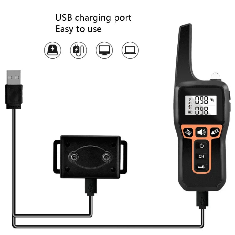 PaiPaitek PD529V-1 อุปกรณ์ฝึกสุนัขกันเห่า ปลอกคอสั่น 1000 เมตร รีโมทคอนโทรล อุปกรณ์ฝึกสัตว์เลี้ยง, PD529V-1