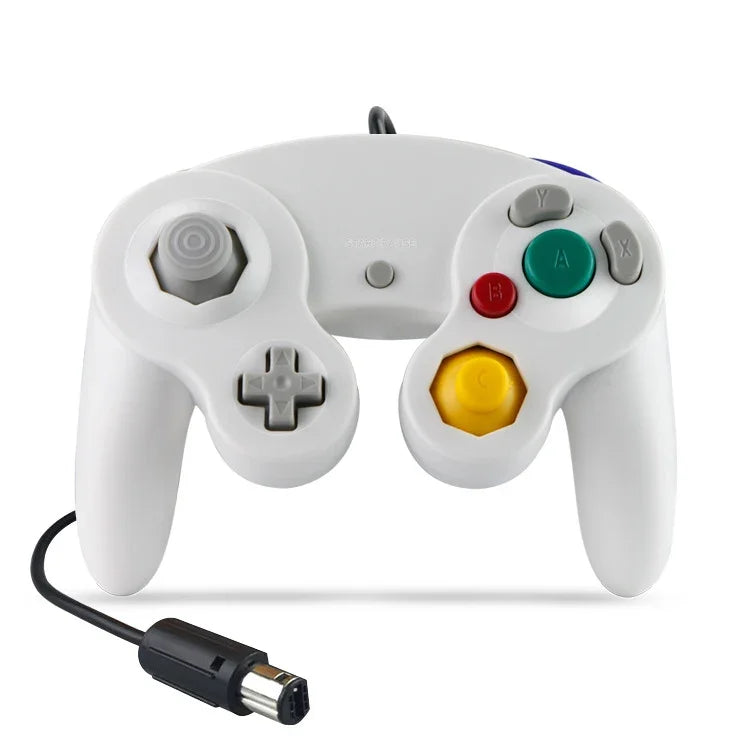 จอยสติ๊กสั่นจุดเดียว 2 ชิ้น แบบมีสาย สำหรับ Nintendo NGC / Wii, สีขาว, สีชมพู, สีเหลือง, สีแดง, สีม่วง, สีเขียว, สีน้ำเงิน, สีดำ, สีเงิน, สีส้ม