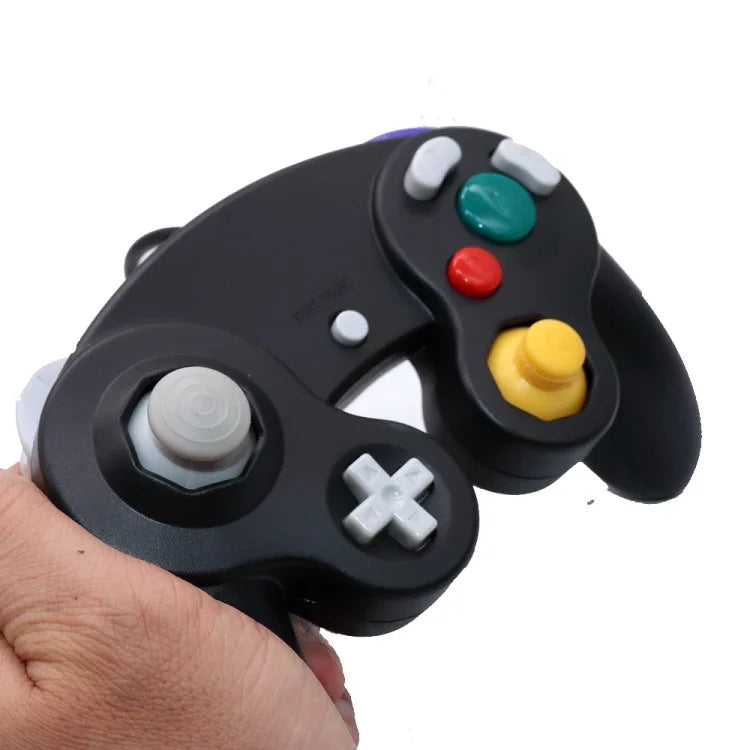 จอยสติ๊กสั่นจุดเดียว 2 ชิ้น แบบมีสาย สำหรับ Nintendo NGC / Wii, สีขาว, สีชมพู, สีเหลือง, สีแดง, สีม่วง, สีเขียว, สีน้ำเงิน, สีดำ, สีเงิน, สีส้ม