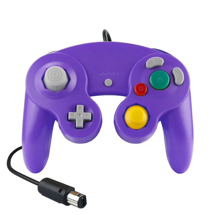 จอยสติ๊กสั่นจุดเดียว 2 ชิ้น แบบมีสาย สำหรับ Nintendo NGC / Wii, สีขาว, สีชมพู, สีเหลือง, สีแดง, สีม่วง, สีเขียว, สีน้ำเงิน, สีดำ, สีเงิน, สีส้ม