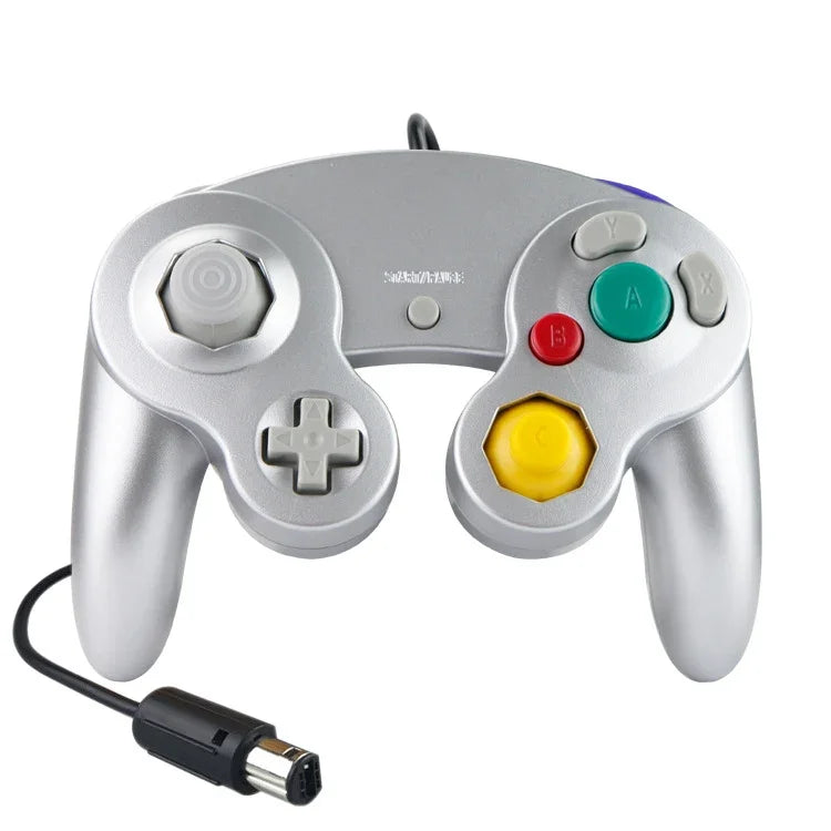 จอยสติ๊กสั่นจุดเดียว 2 ชิ้น แบบมีสาย สำหรับ Nintendo NGC / Wii, สีขาว, สีชมพู, สีเหลือง, สีแดง, สีม่วง, สีเขียว, สีน้ำเงิน, สีดำ, สีเงิน, สีส้ม