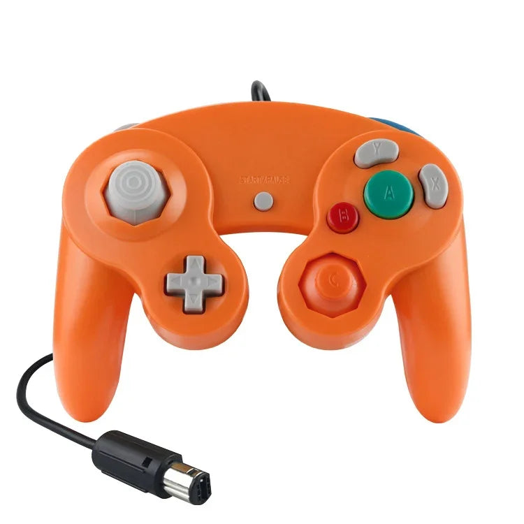 จอยสติ๊กสั่นจุดเดียว 2 ชิ้น แบบมีสาย สำหรับ Nintendo NGC / Wii, สีขาว, สีชมพู, สีเหลือง, สีแดง, สีม่วง, สีเขียว, สีน้ำเงิน, สีดำ, สีเงิน, สีส้ม