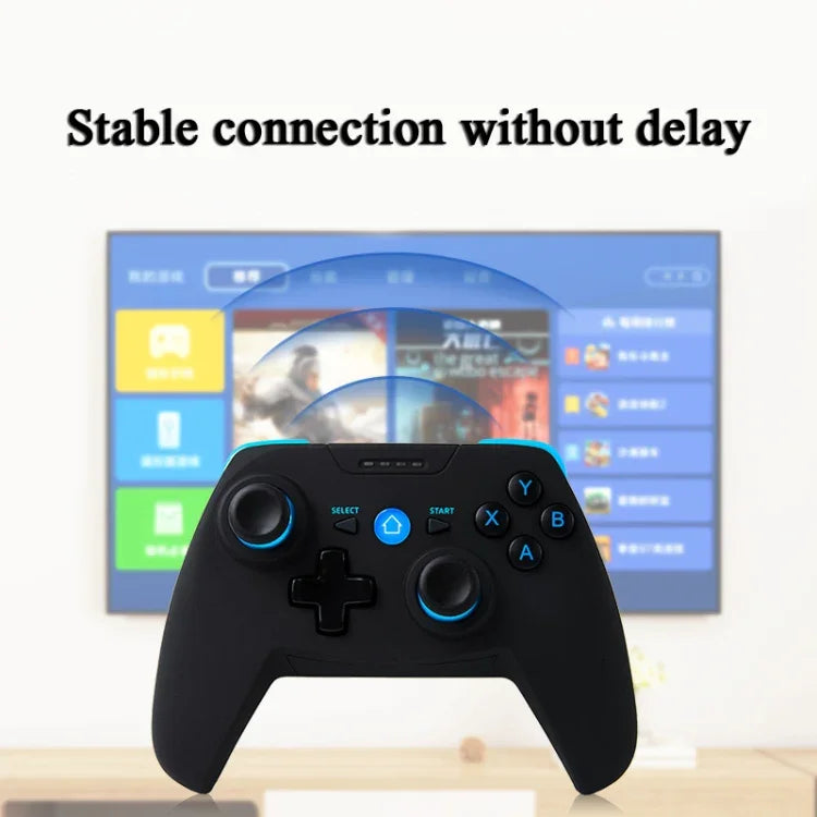 จอยเกมไร้สาย CX-X1 2.4GHz + Bluetooth 4.0 สำหรับ Android / iOS / PC / PS3, จอยเดี่ยว (สีน้ำเงิน), จอย + ขาตั้ง (สีน้ำเงิน), จอย + ขาตั้ง + ตัวรับสัญญาณ (สีน้ำเงิน)