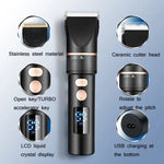 เครื่องตัดผมไฟฟ้าผู้ชาย TURBO พร้อมจอแสดงผลดิจิทัล LCD