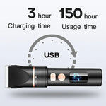 เครื่องตัดผมไฟฟ้าผู้ชาย TURBO พร้อมจอแสดงผลดิจิทัล LCD
