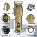 เครื่องตัดผม RESUXI สไตล์ย้อนยุค รุ่น Piaget จอแสดงผลดิจิตอล LCD กำลังสูง JM-106 ปลั๊ก EU