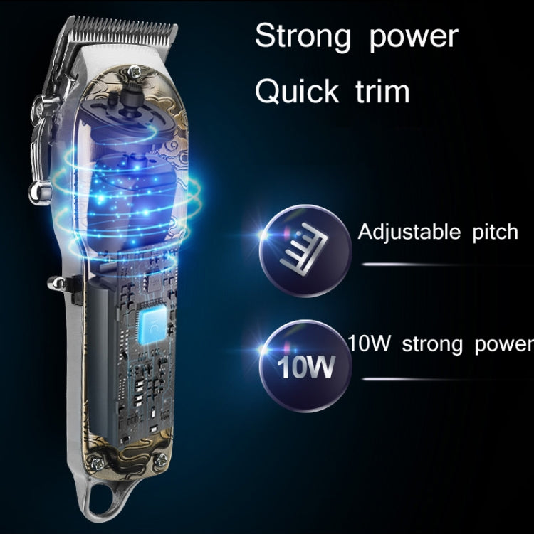 เครื่องตัดผม RESUXI สไตล์ย้อนยุค รุ่น Piaget จอแสดงผลดิจิตอล LCD กำลังสูง JM-106 ปลั๊ก EU