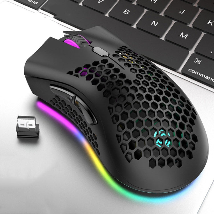เมาส์เกมไร้สาย K-Snake BM600 1600 DPI 7 ปุ่ม น้ำหนักเบา รูปทรงกลวง ชาร์จได้ มีไฟ RGB สีสันสดใส รุ่น Wireless BM600 สีดำ สีขาว สีชมพู สีฟ้า